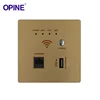 Super september purchasing Modern Smart Golden Panel USB Charging Socket with WiFi Wireless Router