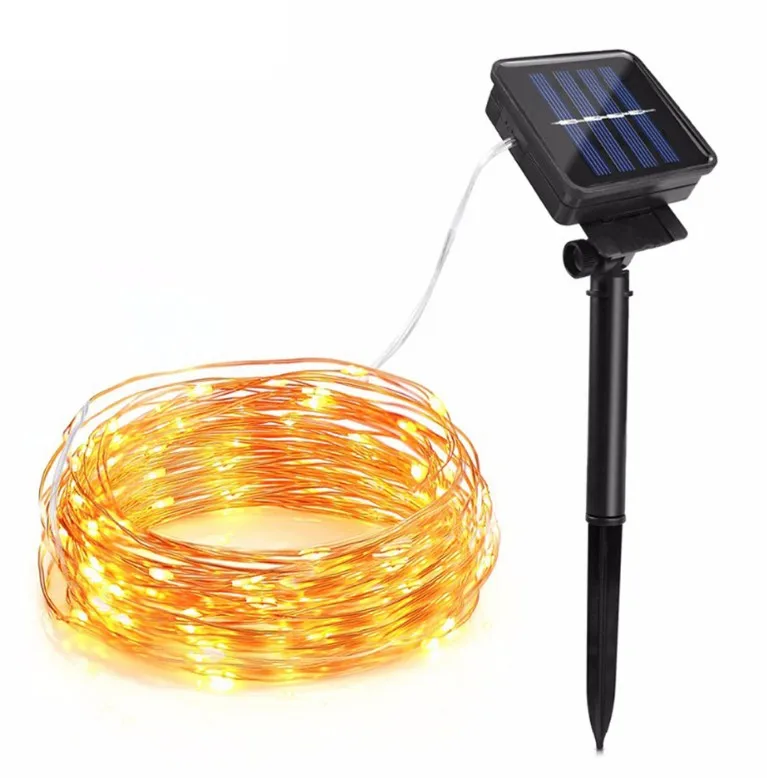 Fairy Holiday Christmas Party Garlands Garden decoration USB 10m  Waterproof  Solar  LED Strip Light