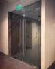 Frameless commercial single double glass doors interior glass swing patch fitting door