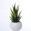 Christmas indoor decoration realistic plastic succulent artificial small aloe bonsai