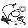 Selfie Ring Light with Cell Phone Holder Stand for Live Stream Makeup LED Camera Light with Flexible Long Arms