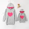 Heart Shaped Girl Tops Clothes With Hat Baby Clothes Mom And Me Matching Outfits Casual Sweater