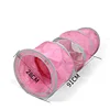 Pink Collapsible Kitten Play Funny Tube Pet Cat Tunnel For Outdoor Indoor