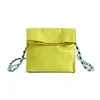 Genya New children's candy color pleated patent leather cross body women's small color shoulder web celebrity handbag