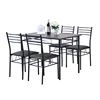 Cheap modern 4-seat MDF material dining table/dining chair for sale