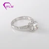 Newest coming antique prong setting 18k solid gold 1.5ct 7.5mm OEC cut white moissanite ring for bride