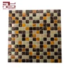Foshan GUCI glow hot melted mosaic tile golden and amber mosaic