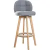 Factory Directly Small MOQ Velvet Swivel Modern Wood Bar Stool Chair Wooden Bar Stools