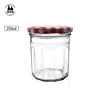 Wholesale fancy 250ml glass dodecagon food storage jar for honey /jam /pickle/candy/tea/food/spice