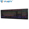 104 Keys Round Keycaps Button Keyboard Mechanical Wired
