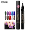 Rosalind easy use semi permanent uv gel nail polish pen acrylic varnish one step gel polish pen for manicure nail art salon