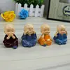 Creative Shaolin Kungfu kid jewelry gift crafts four piece small monk resin decorative ornaments