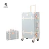 Travel Pu Leather Pink Vintage Suitcase Box Sets Cute Hand Carry-On Luggage For Women Makeup Cosmetic
