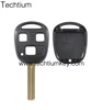 3 unlock button toy 40 with golden logo sticker light hole no chip solt remote key case shell blanks for toyota lexus