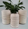 4mm DIY soft natural macrame cotton twisted rope for sale