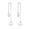 Minimalist Pearl Star Moon Prevent Allergy Ear Line Korean 2019 Earrings For Women