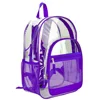 Piping Frame Stylish Clear Vinyl Mesh Backpack Coating with Transparent PVC