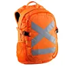 high visibility orange safety work rucksack backpack, visibility bag with reflective tape