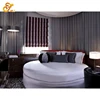 Custom Made Simple Design Italian Hotel Round Beds Queen Size Bed For Hotel Room Furniture