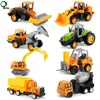 Warrior Engineering Vehicle Set Car Model for Children's Toys Alloy Die Casting Truck Pull Back