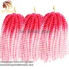 Ali Show Ombre Rose Pink Freetress Crochet Synthetic Bouncy Twist Out Braid Long Nubian Twist Braids