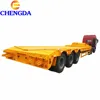 Tri axle 60ton 80ton lowbed low bed lowboy low platform truck trailer for excavator machines