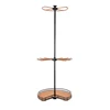 Furniture Accessories Kitchen cabinet 360 metal wire revolving rotating 3 tier corner basket revolve basket VT-10.028