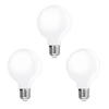 3 Packs G80 E27 LED Energy Saving Light Bulbs 6W Omnidirectional Cool White 5000K