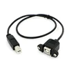 free sample custom usb 2.0 B male to b female panel mount extension data power printer cable with screw lock