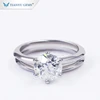 Tianyu Gems Jewelry ring set Pt950 2ct Solitaire Ring OEC Diamond Moissanite stone