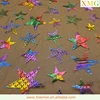 New fashion printed colorful shiny five stars pattern Bronzing foil fancy tulle fabric for dress