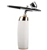 Pinkiou Rechargeable Portable Makeup Airbrush Kit with Mini Air Compressor Big Capacity Ink Cup Spray Pen for Tattoo Nail Art Fa