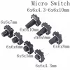 Middle 2pin 6x6x4.3/5/6/7/8/9/10 mm Switch Tactile Push Button Switches 6x6x4.3mm 6x6x5mm 6x6x6mm 6x6x7mm 6x6x8mm 6x6x9mm