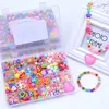 2019 new colorful 24 cases of creative children's beaded toys diy puzzle plastic beads girl necklace gift LYF