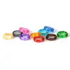 New Arrival Customized Multicolor Choose Rainbow Transparent Clean Epoxy Resin Finger Rings for Mens Womens