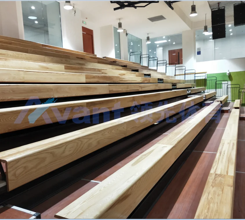Indoor Fireresistant Telescopic Retractable Wood Bench Seating For Arena Sport Education Arena Bleacher Use Buy Retractable Seating Fireresistant