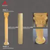 86034# Excellent Quality High Density Design PU Marble Roman Pillars For Hotel Decor