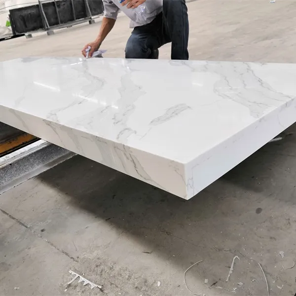 Prefab White Quartz Countertop 2 3cm Thick With Sinks For