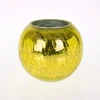 wholesale round decoration glass vase gold