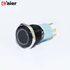 Bicycle Push ON Small Flat 5Pin Dual LED Lighted Rotary Push Button Switch