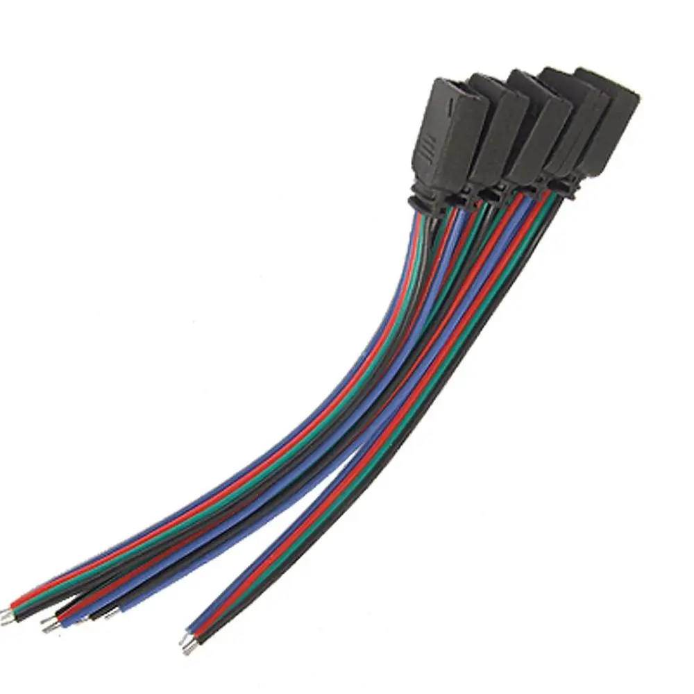 RGB LED Light Strips 4 Pin Female Connector Cable