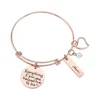 Loftily Jewelry everything i am you helped me to be Hot Sale Ladies Stainless Steel Charm Adjustable Mom Bracelet