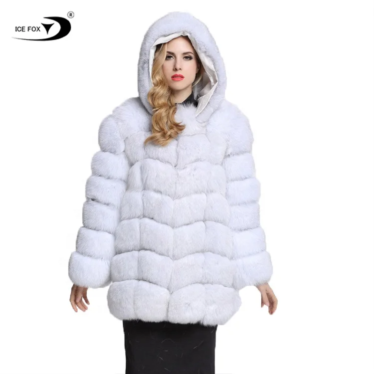 white plus size faux fur coat