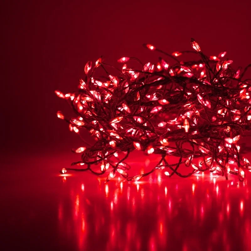 Naked wire fairy lights LED Cluster lights 5 meters 400L Red