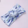 Handmade Baby Girls Soft Wide Nylon Headbands Print Patterned Knot Bows Turban Headwraps