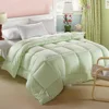 luxury solid color hotel satin thick duvet set bed quilts