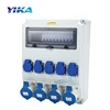 YIKA 330*430*170mm IP65 IP67 waterproof industrial plastic wall power socket boxes combination socket box
