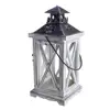Vintage Rustic Decorative Table Top Wall Hanging Wooden Lantern For Candle