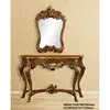 Classic carved console table with mirror
