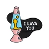 Qianyuan Drop shipping I Lava You Lava Lamp Enamel Lapel Pin Brooches Badges Brooches for women girl Female jewelry Pin